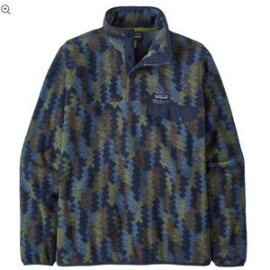 Patagonia Lightweight Synchilla Snap-T Pullover Climbing Trees Ikat/Navy Medium